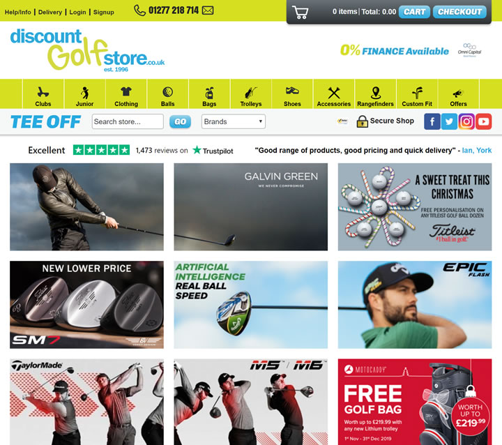 英国高尔夫价格 英国高尔夫服装品牌大全 英国折扣高尔夫商店：Discount Golf Store